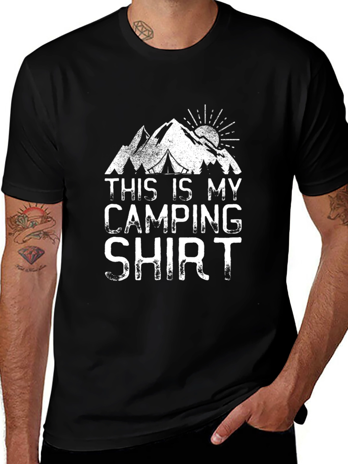 Camping Shirt - This Is My Camping Shirt Black Cotton Tee