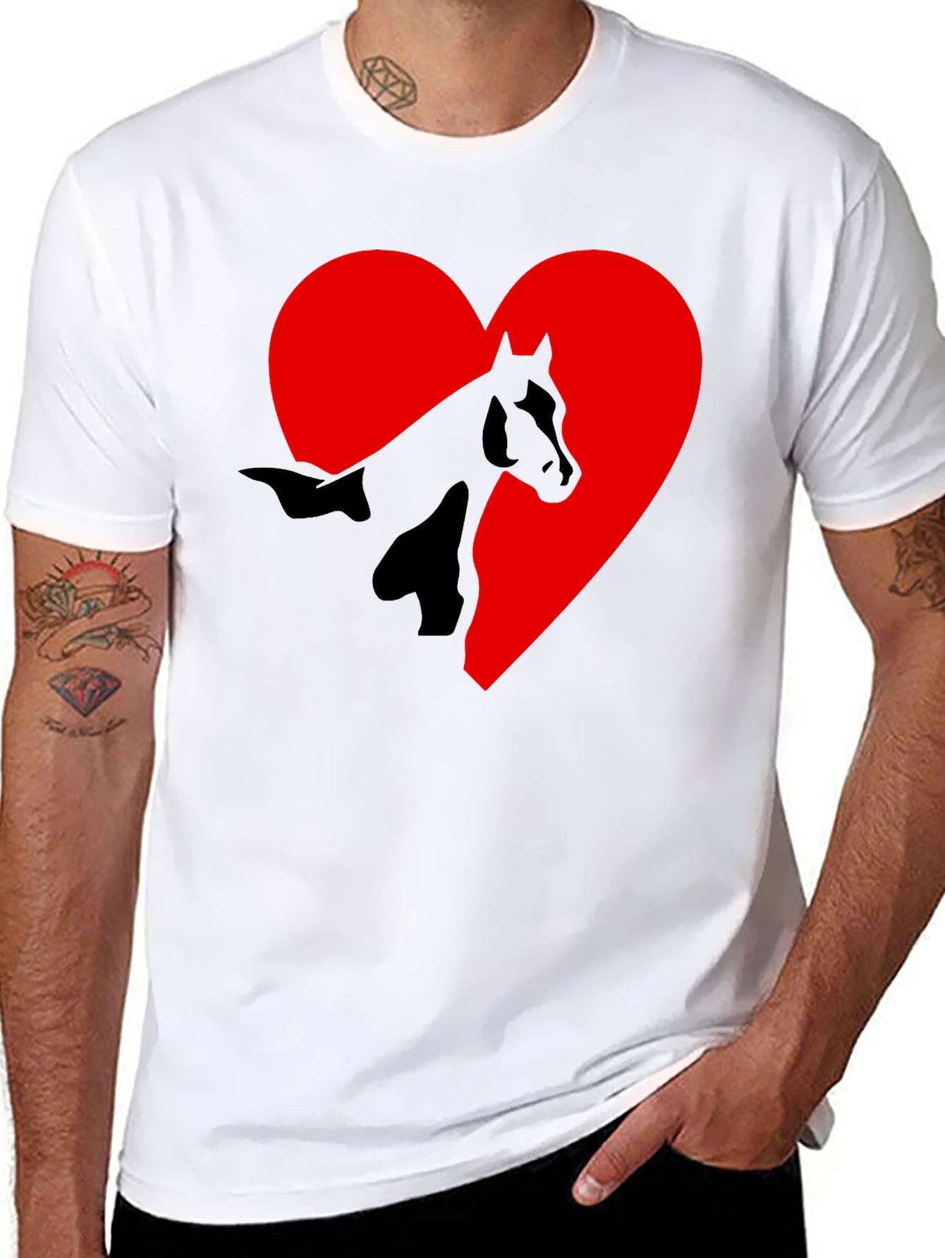 Horse Heart Graphic T-Shirt - Black Tee