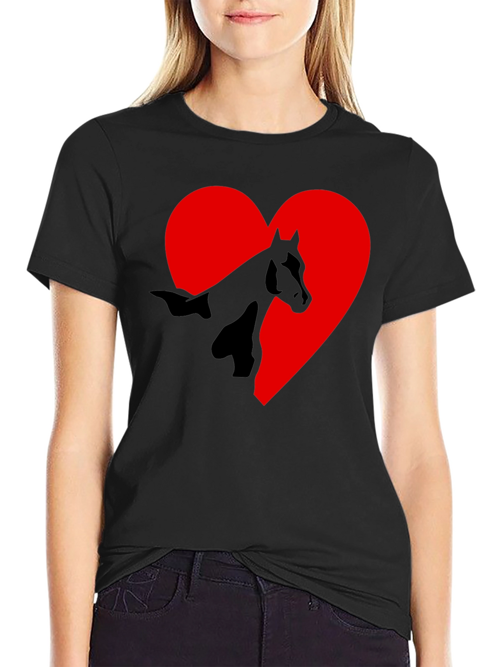 Horse Heart Graphic T-Shirt - Black Tee