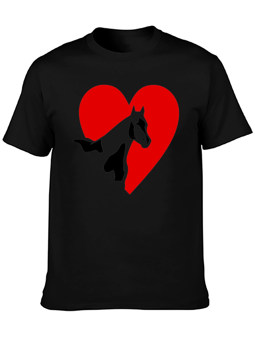 Horse Heart Graphic T-Shirt - Black Tee