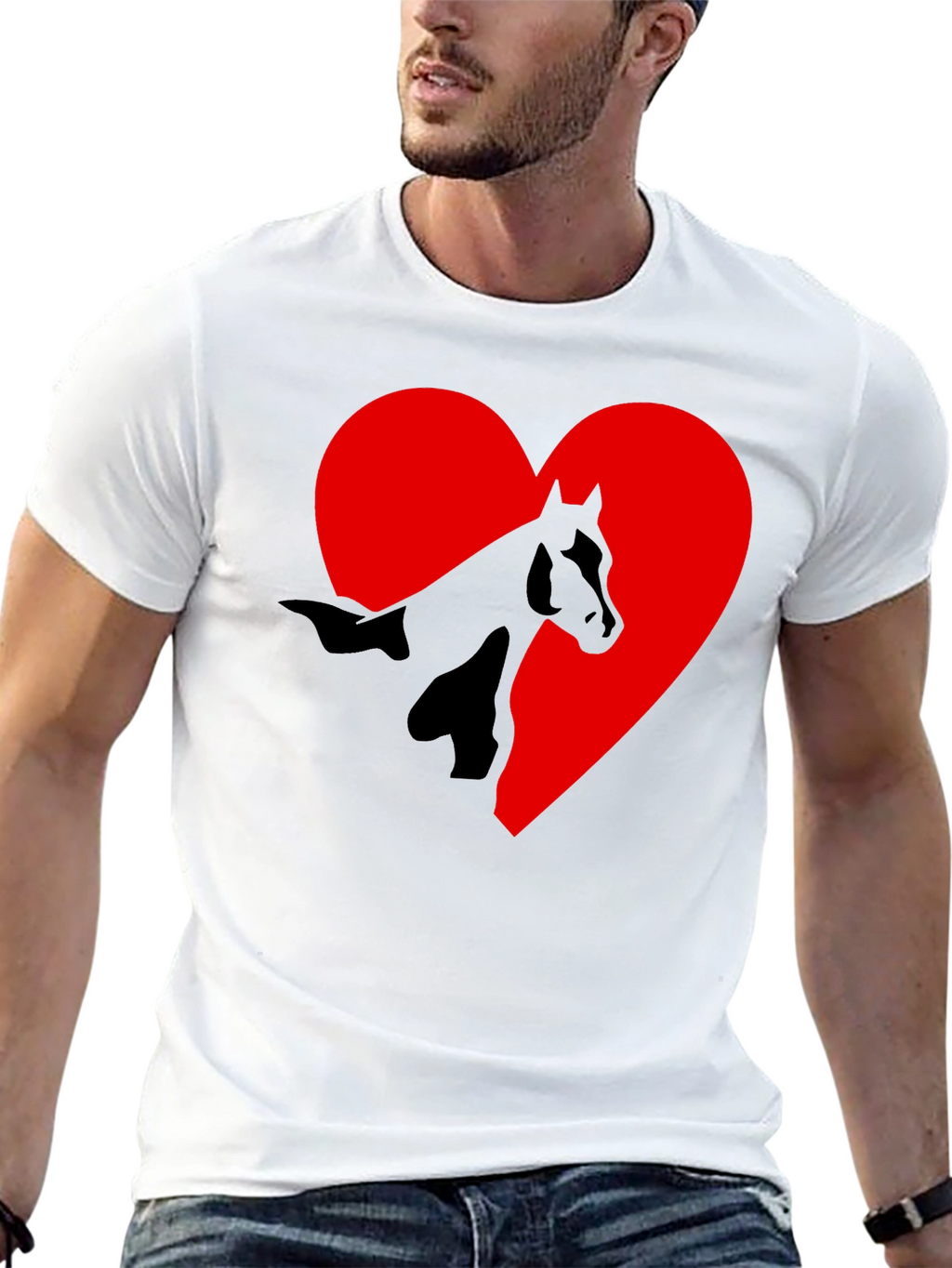 Horse Heart Graphic T-Shirt - Black Tee