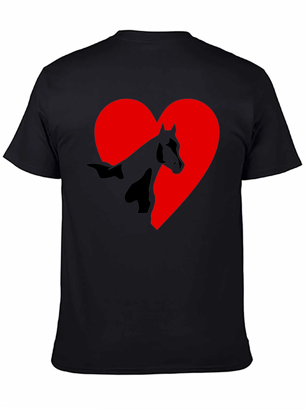 Horse Heart Graphic T-Shirt - Black Tee