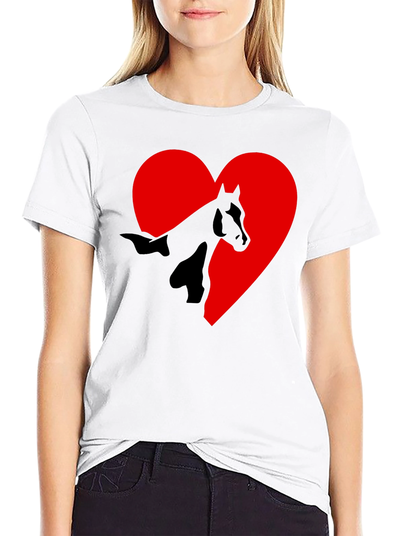 Horse Heart Graphic T-Shirt - Black Tee