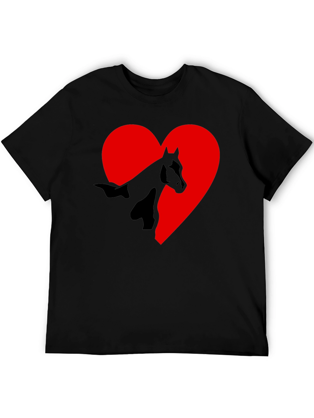 Horse Heart Graphic T-Shirt - Black Tee