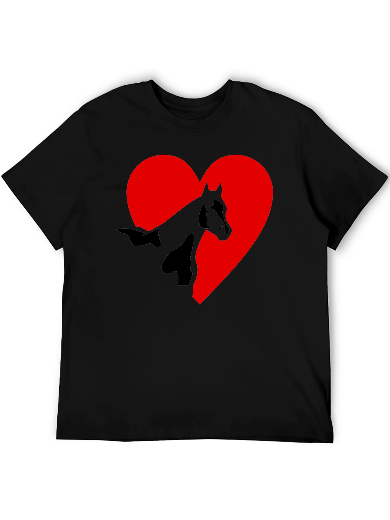 Horse Heart Graphic T-Shirt - Black Tee