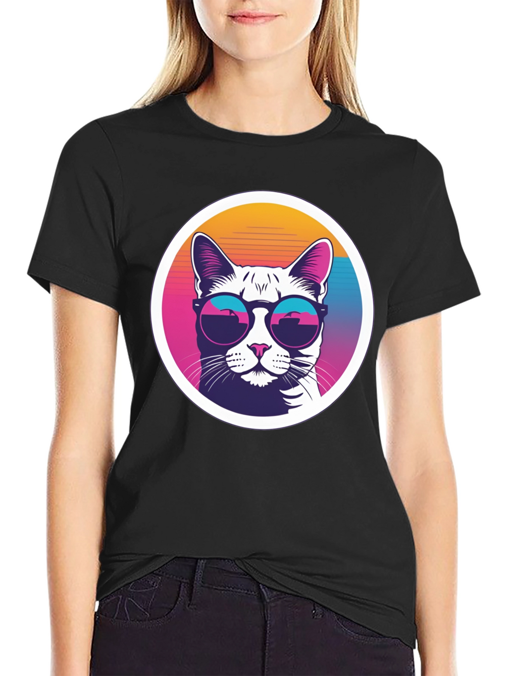 Cool Cat Tee - Retro Sunglasses Graphic T-Shirt