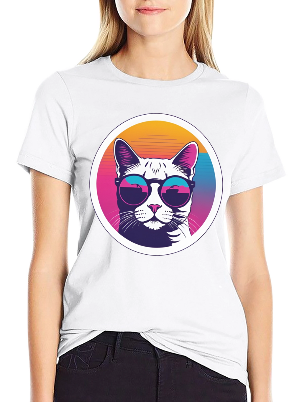 Cool Cat Tee - Retro Sunglasses Graphic T-Shirt
