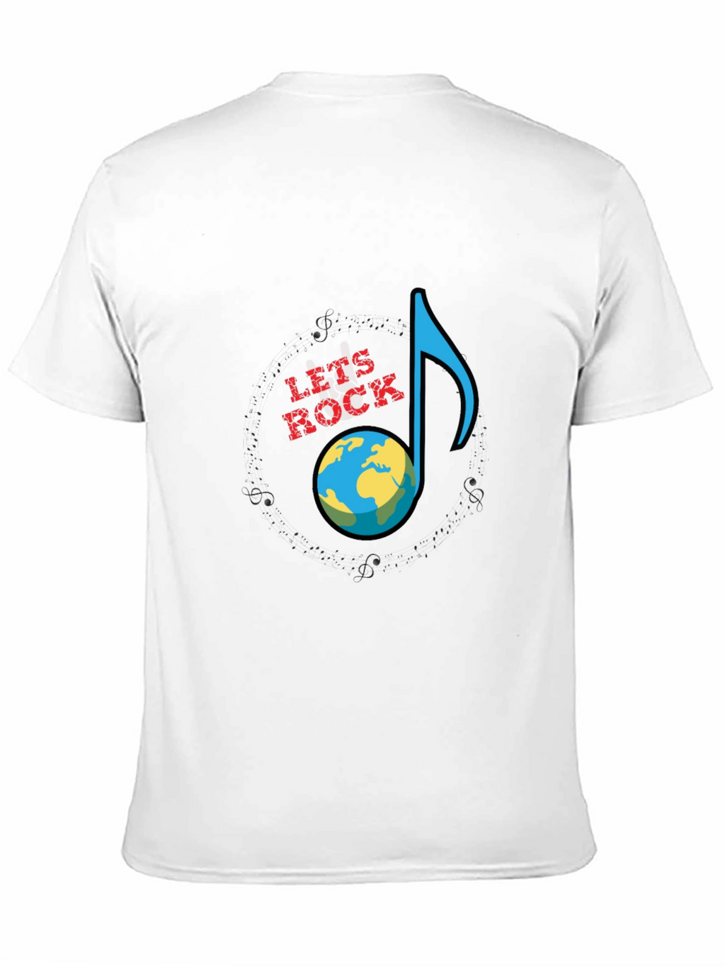 Lets Rock Planet Earth Graphic T-Shirt - Black