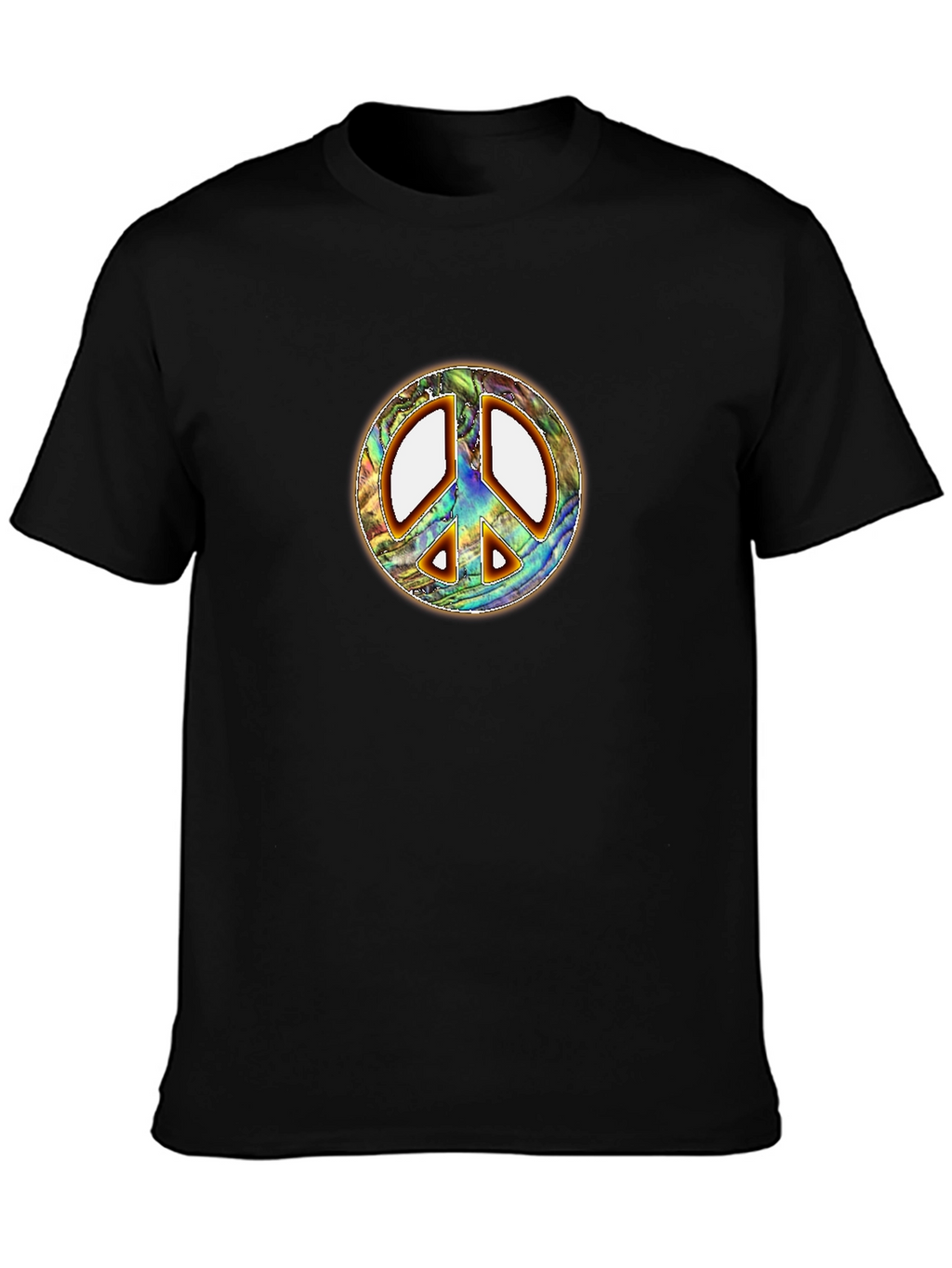 Retro Peace Sign T-Shirt - Groovy Abalone Design