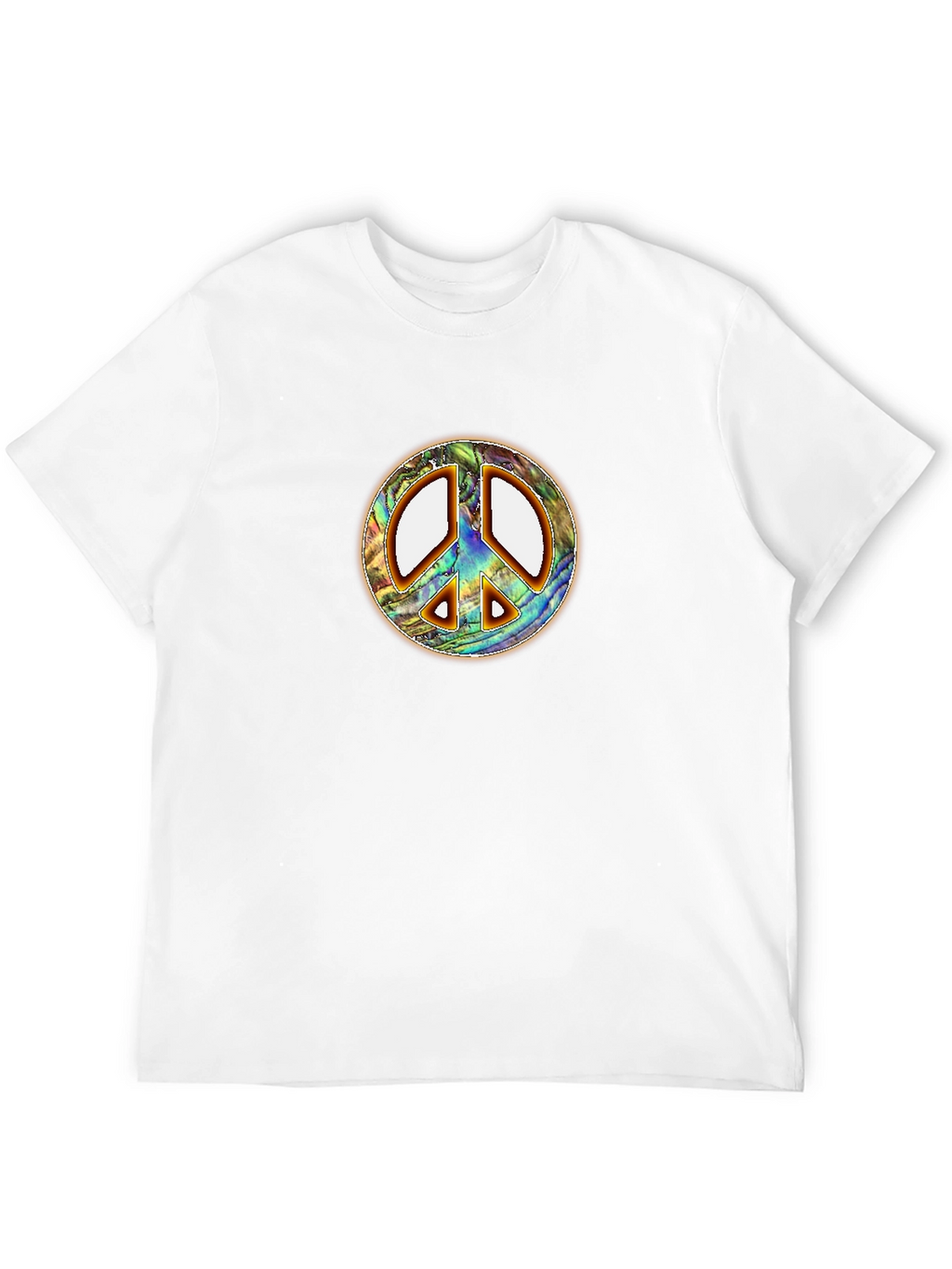 Retro Peace Sign T-Shirt - Groovy Abalone Design