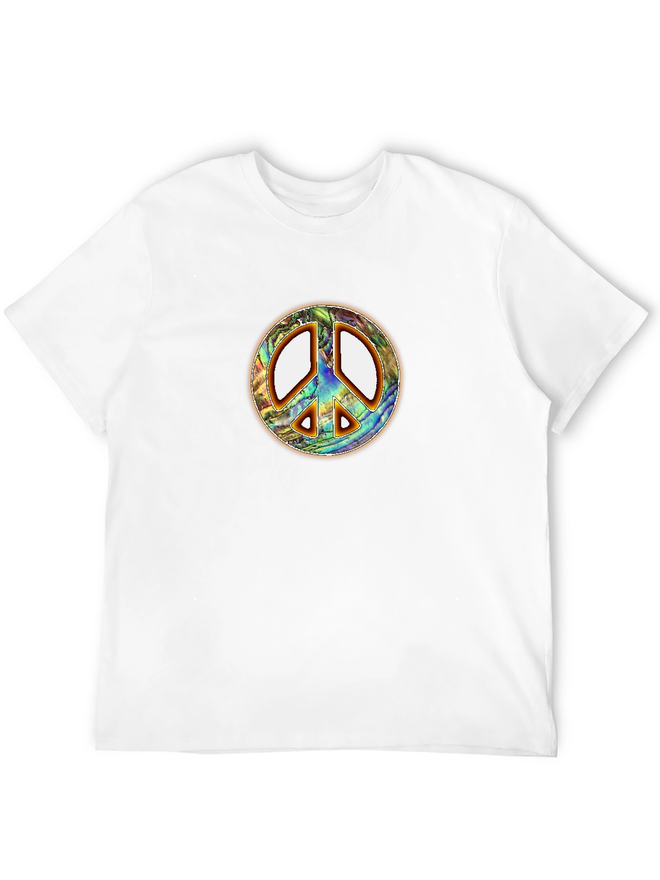 Retro Peace Sign T-Shirt - Groovy Abalone Design