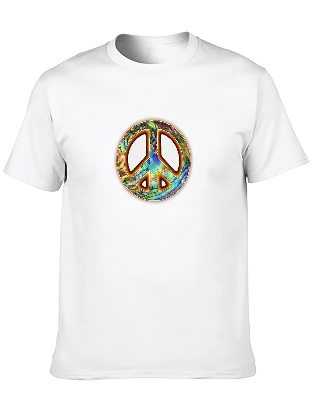 Retro Peace Sign T-Shirt - Groovy Abalone Design